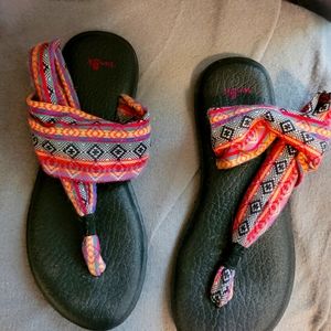 Sanuk multi colored Strapped  sandals